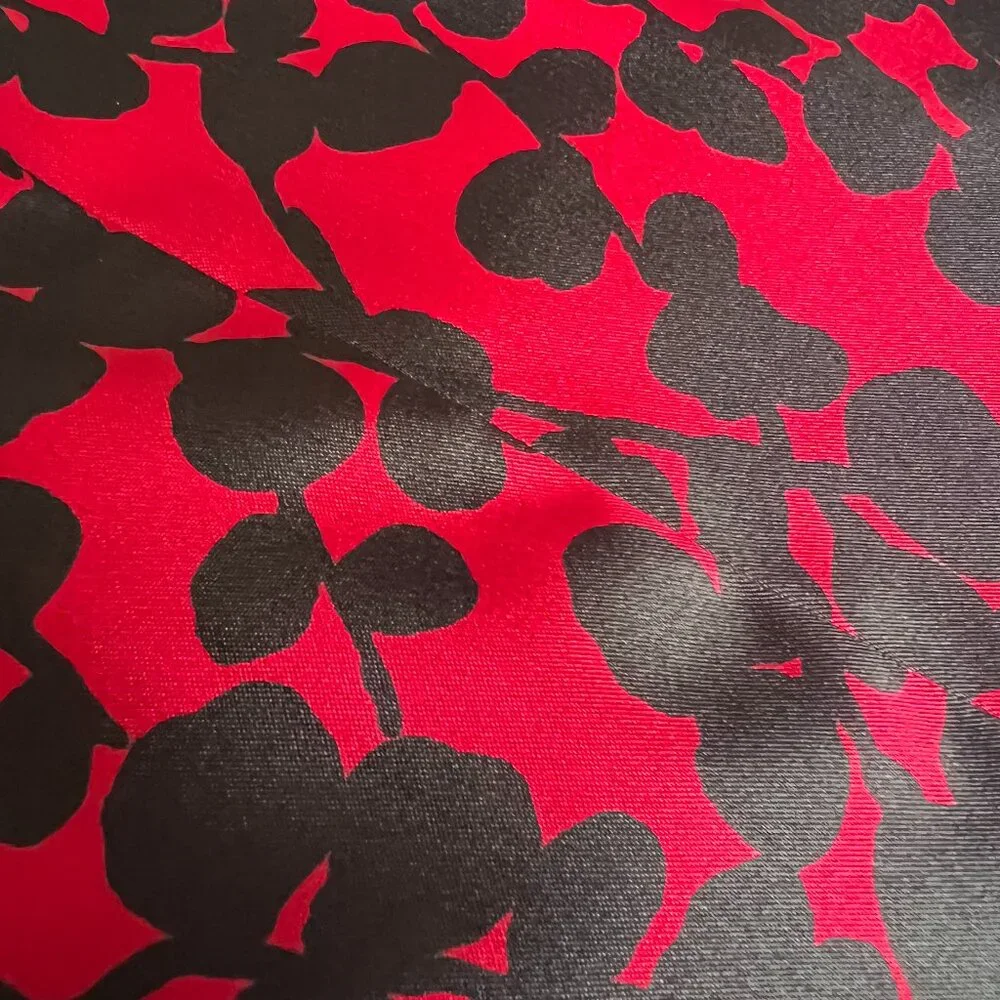 Maggy London Sleeveless Red and Black Satin Dress SIZE 8 - Picture 6 of 16